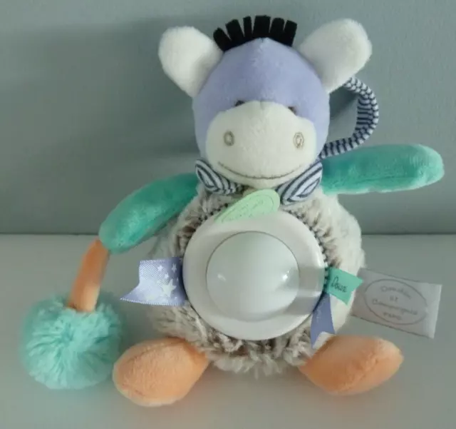 D66. DOUDOU ET COMPAGNIE ANE VEILLEUSE  LOVELY POMPON DC3053 17cm - TTBE