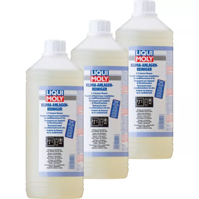 LIQUI MOLY 3x1 Litre Klima-Anlagen-Reiniger Bidon en Plastique