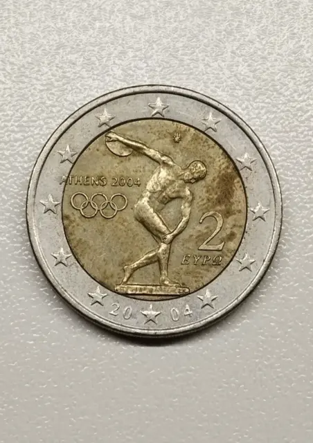 Rare Euro 2 Coin 2004 Greece Commemorative Piecec Unc Olympic Games Athens 2004