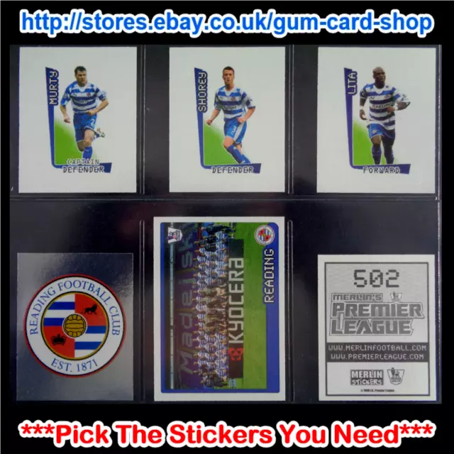 Merlins Premier League 2007-2008 (500 to 599) *Please Select Stickers*