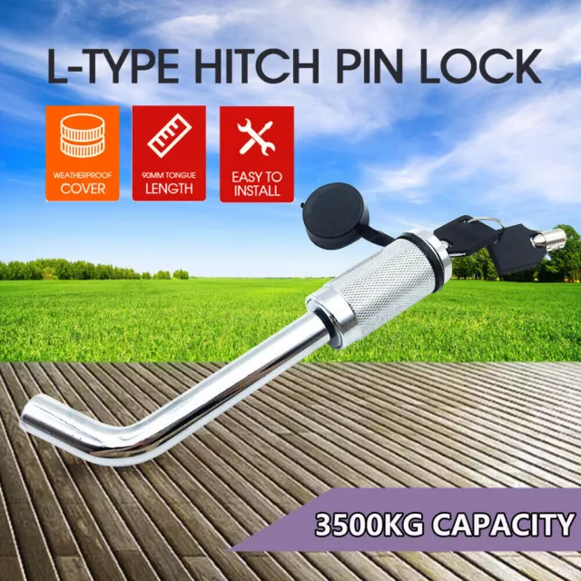 Hitch Pin Lock Security Tow Ball Bar L type Caravan Trailer Parts Anti Theft New