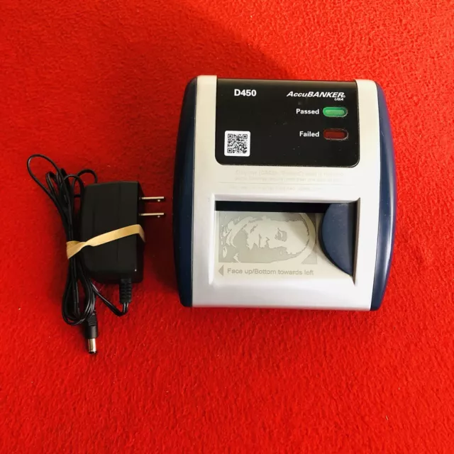 AccuBanker D450 Counterfeit Bill Detector with Power Cord Money Scanner 1287