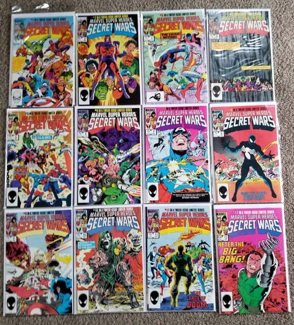 SECRET WARS #1-12 COMPLETE SET (1984) 1 2 3 4 5 6 7 8! 9 10 11 12 1st BLACK SUIT