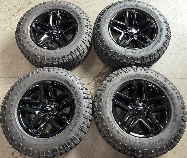 2023 CHEVY SILVERADO Trail Boss At4 Factory 18 Wheels Tires Oem Black