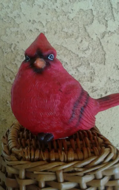 Angry Bird Red Cardinal Figurine - Hand-painted ceramic