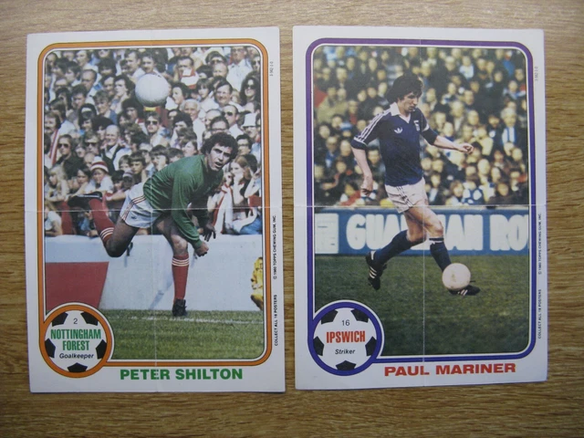 Topps Gomma Da Masticare - Peter Shilton / Paul Mariner - Poster Footbsall - 1980