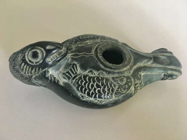 Pacific NW Coast Indigenous Peoples Anthropomorphic Smoking Pipe