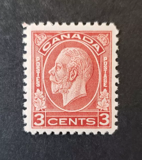 Stamps Canada Mint: #197 3c deep red Geo. V Medallion Issue VF MNH