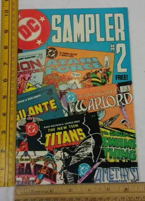 DC Sampler 2 VF comic book 1980s New Teen Titans Swamp Thing Atari Force