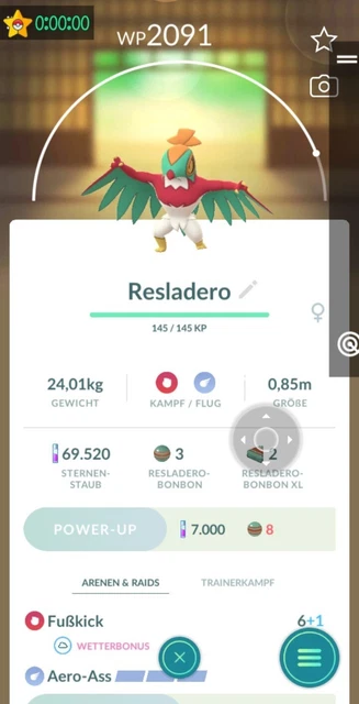 Hawlucha Regionale Pokémon Go – Scambio Trade Polvere Registrato O 20K