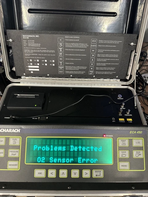 Bacharach ECA-450 Environmental Combustion Analyzer USED FREE SHIPPING As Is