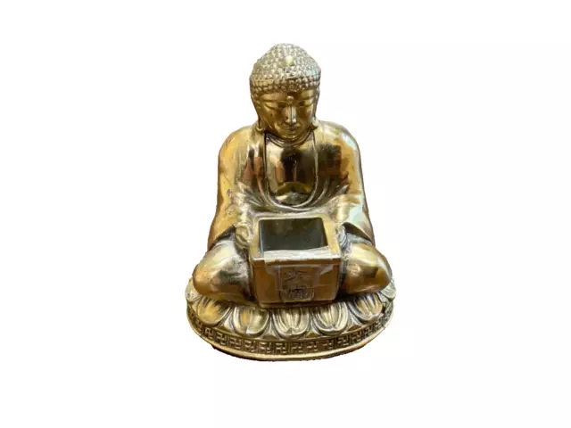 THAI BUDDHA ZEN LOTUS POSITION SITTING HINDU MEDITATION PEACE STATUE Censor
