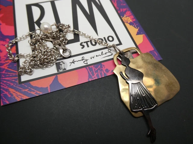 RLM Studio & Andy Warhol Modernist DRESS TO MINGLE Sterling Pendant Necklace RLM Studio & Andy Warhol Modernist DRESS TO MINGLE Sterling Pendant Necklace