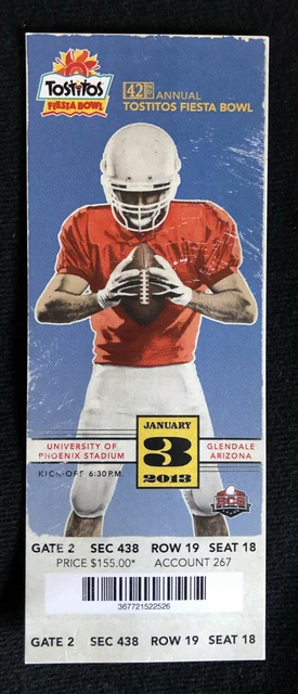 2013 Fiesta Bowl Ticket - Oregon Ducks vs Kansas State Wildcats - Jan. 3 2013
