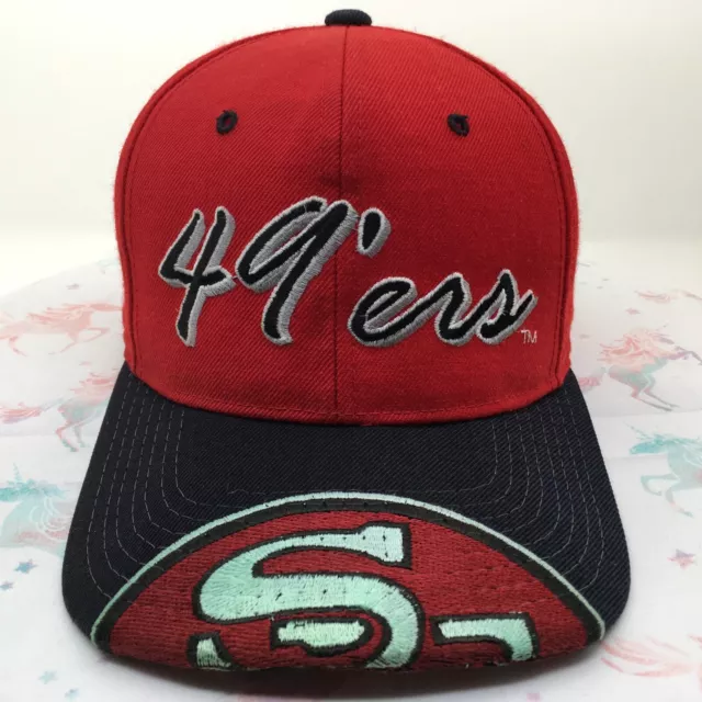 0119 San Francisco 49ers Starter Snapback Hat Ball Cap Wool NFL 90's Vintage VTG