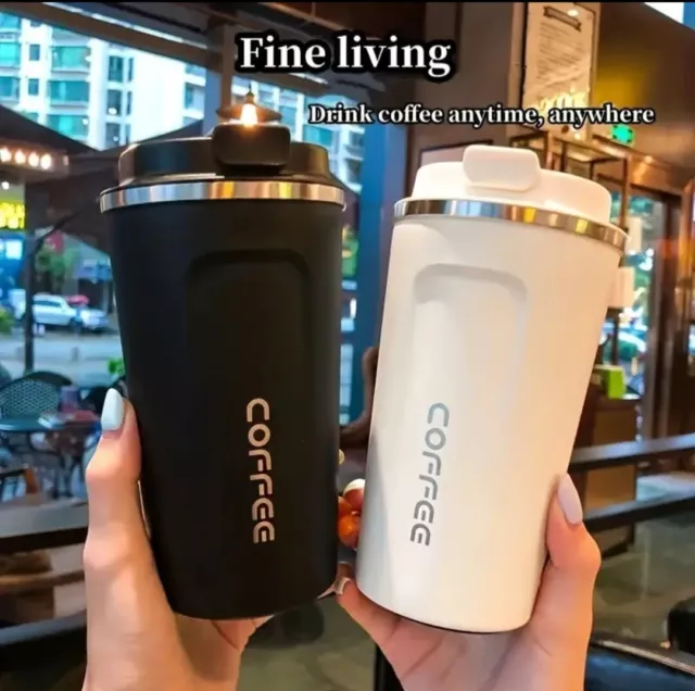 Coffee Cup Vacuum Sealed Steel Thermos Insulated  Travel Mug, Spill Proof 17oz