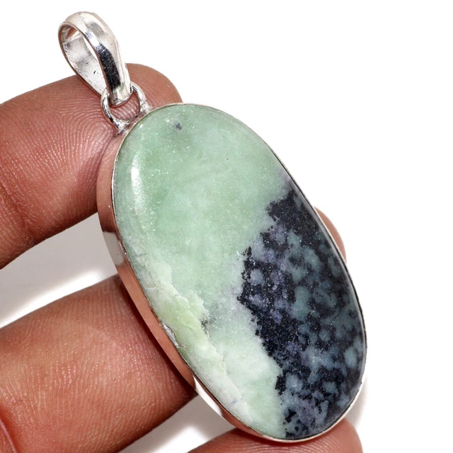 Kammererite-Finland 925 Silver Plated Gemstone Pendant 2.3" Superb Jewelry GW