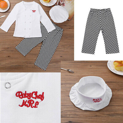 Baby Boys Girls Cook Chef Set Costume Fancy Dress Carnival Party Cosplay Outfit