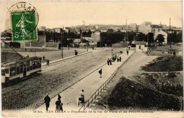 CPA AK Les LILAS Panorama de la Rue de Paris et du Pré-St-GERVAIS (673106)