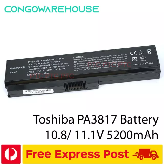 Laptop Battery PA3817U-1BAS For TOSHIBA Satellite A655 A660 L650 L655 C650 C660