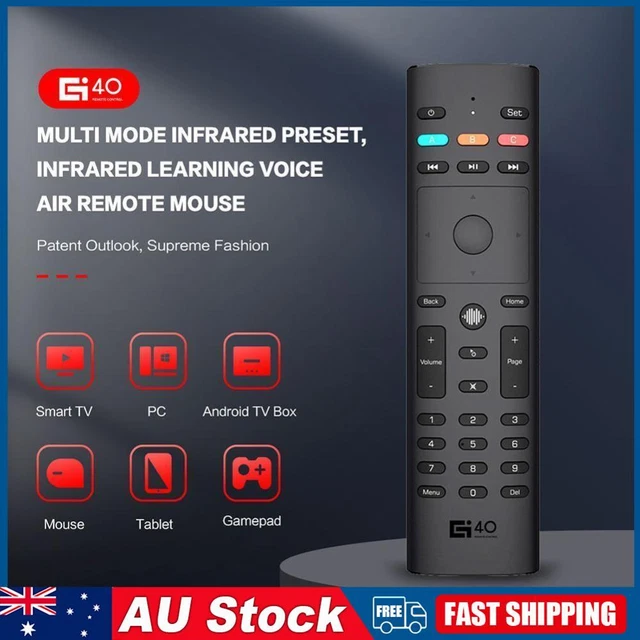 G40S 2.4GHz Wireless Air Mouse 6-Axis Gyro Voice Remote for PC Android TV Box