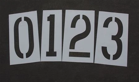 RAE STL-116-8360W Pavement Stencil,36 in,Number Kit,1/16, STL-116-8360W