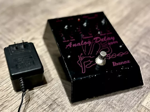 Pedal de retardo analógico para guitarra vintage Ibanez AD99 AD 99 + fuente de alimentación Japón probado