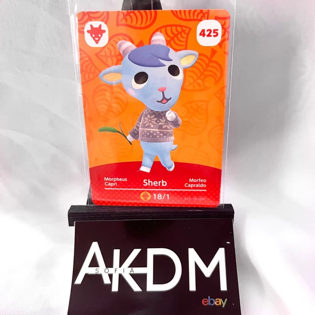 CARTE AMIIBO ANIMAL Crossing 425 SHERB MORPHEUS CAPRI MORFEO