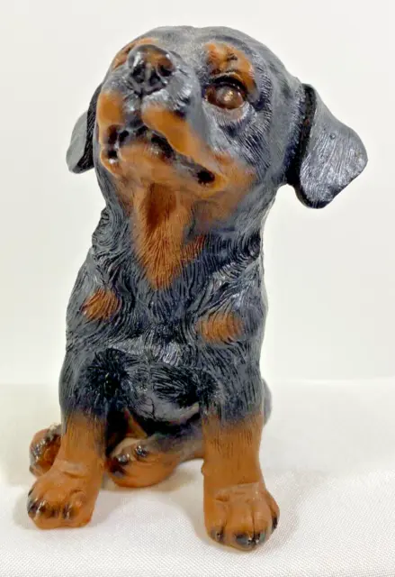 Rottweiler Puppy Dog Resin Figurine 4.75"