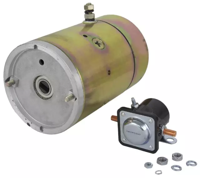 New 12V Cw Snow Plow Motor & Solenoid Fits Meyer E57 E60 Pumps Mue6209S 2869Ab