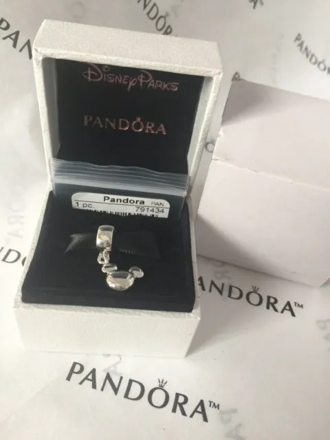 AUTHENTIC PANDORA 791434 Disney Solid Mickey Icon Dangle Sterling (RETIRED) S925