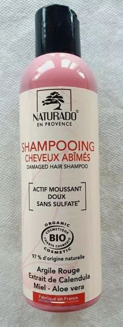 Lot de 6 Shampooing bio pour cheveux abîmés Naturado 200 ml x 6 (mo)