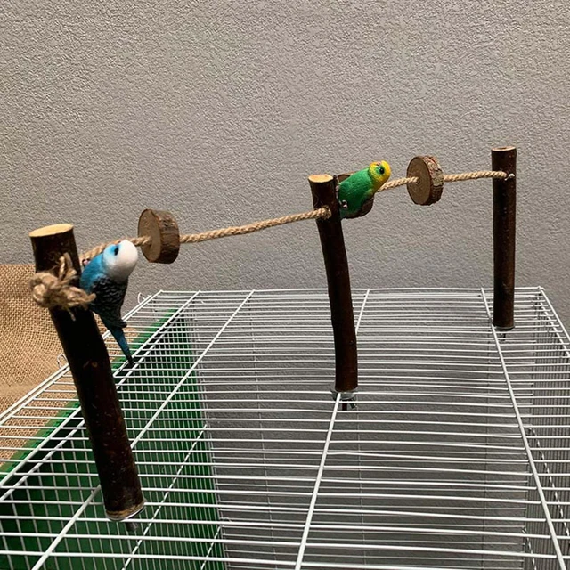 Vogelpapageien Sitzstangen Ständer aus Naturholz Wellensittich Papagei Spielzeug