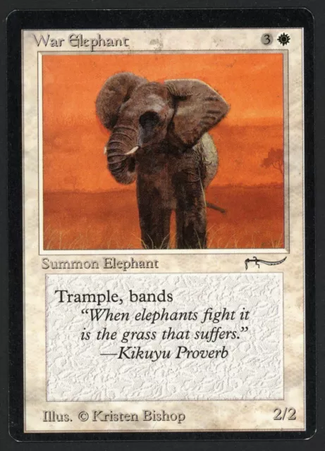 ***War Elephant Dark*** MTG Arabian Nights -Kid Icarus-