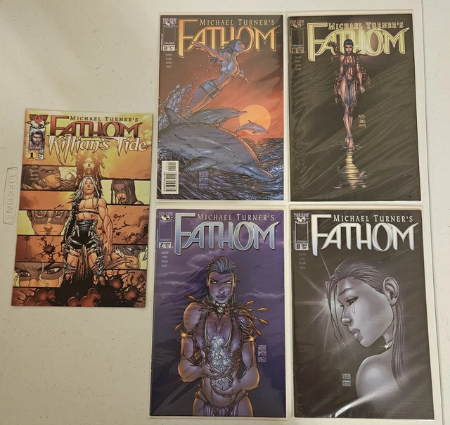 Top Cow Image Comic Lot - Michael Turner's Fathom 5 6 7 8 - #1 Killian's Tide