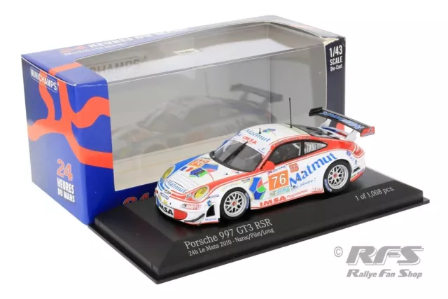 Porsche 911 997 GT3 RSR 24h Le Mans 2010 IMSA Matmut Pilet Long 1:43 Minichamps