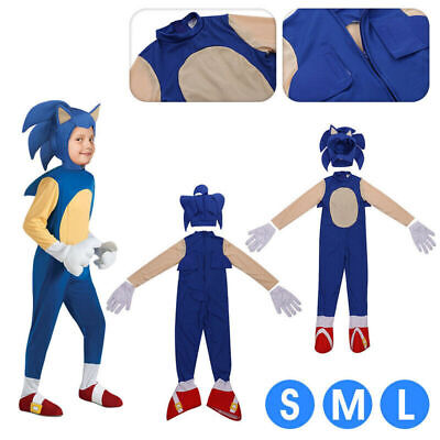 Bambini Ragazzi Sonic The Hedgehog Sonic Costume Abiti Set Festa Cosplay