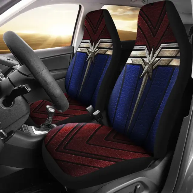 Captain Marvel Logo Art Car Seat Covers Movie Fans Gift
