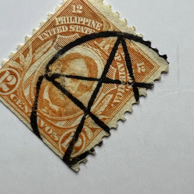 Early Philippines 12C Stamp With Star In Circle Son Cancel 2