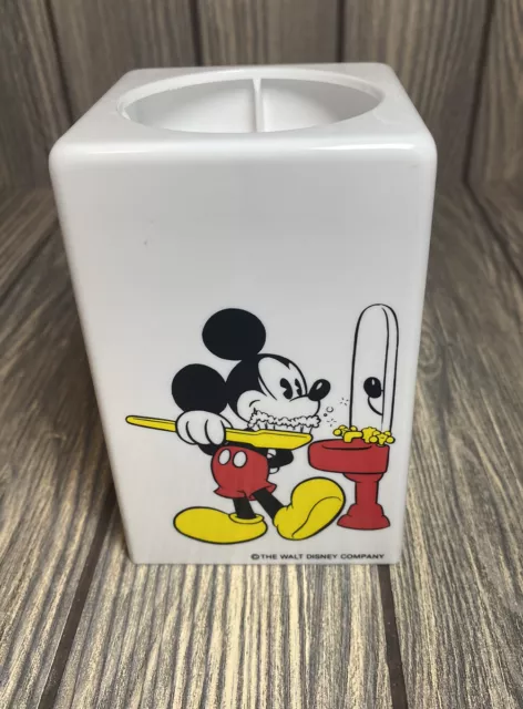 Vintage Walt Disney Mickey Mouse Dixie Cup Holder/Dispenser Bathroom Decor ‘86