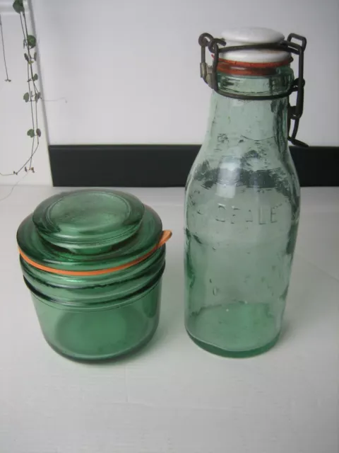 ANCIEN 2 PETITS bocaux en verre pour la lessive Ariel marque début années  70 EUR 12,00 - PicClick FR