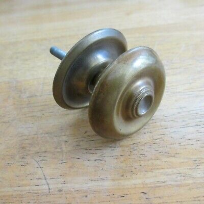 Matching Antique Victorian Brass Drawer Pull & Back Plate, Nut & Bolt,1 3/4 Inch