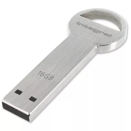 CLE USB 16 GO LUXE METALLIQUE EN ACIER INOXYDABLE LOOK CLEF
