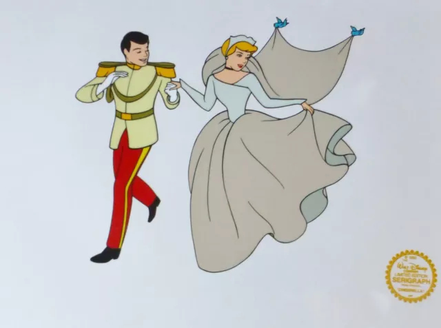 WALT DISNEY CINDERELLA PRINCE WEDDING Limited Edition Sericel Animation Cel art