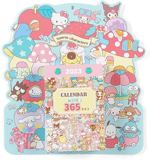 SANRIO CHARACTERS CALENDAR 2023 Wall hanging Daily 365 patterns New