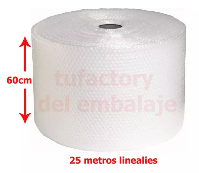 ROLLO BOBINA PLASTICO BURBUJA 0,60 X 25 m PLASTICO BURBUJA ENVIO INMEDIATO