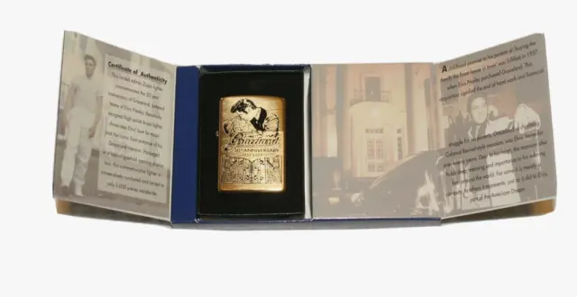Vintage Zippo - Elvis Graceland 50th Anniversary Only 5,000 PIECES WORLDWIDE