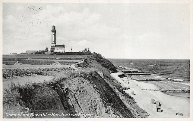 Ostseebad Rewahl Horster Leuchtturm Postkarte AK 1933