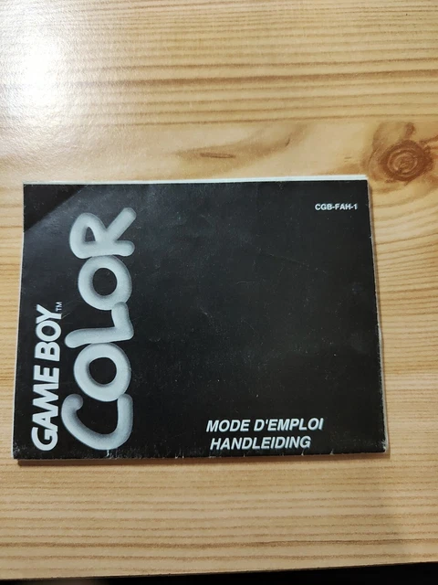 Notice Mode D'emploi Game Boy Color