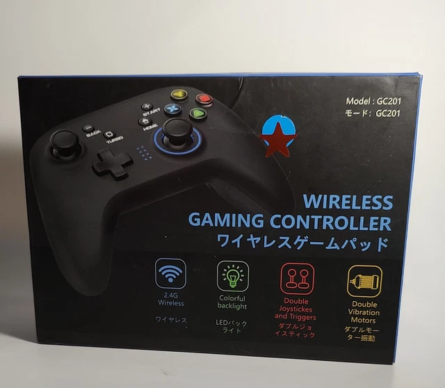 WIRELESS GAMING CONTROLLER Model GC201 Dual Vibration Joystick For PC